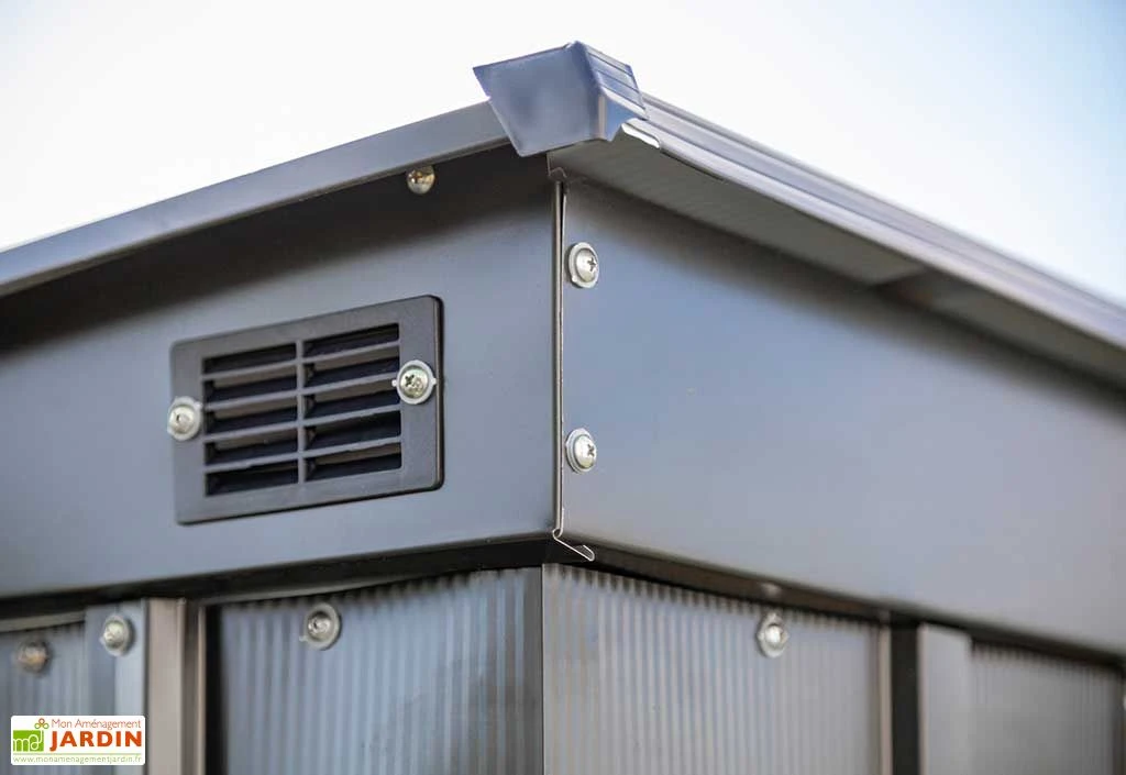 Armoire De Jardin En Acier Galvanisé 195 X 120 Cm – Image 3