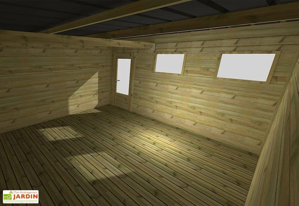 Abri De Jardin En Bois De Pin Traité Avec Auvent Et Plancher – 32,3 M² – Image 4