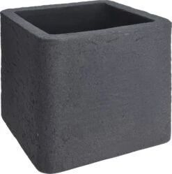 Pot De Fleurs Carré 40x40x34cm Gris